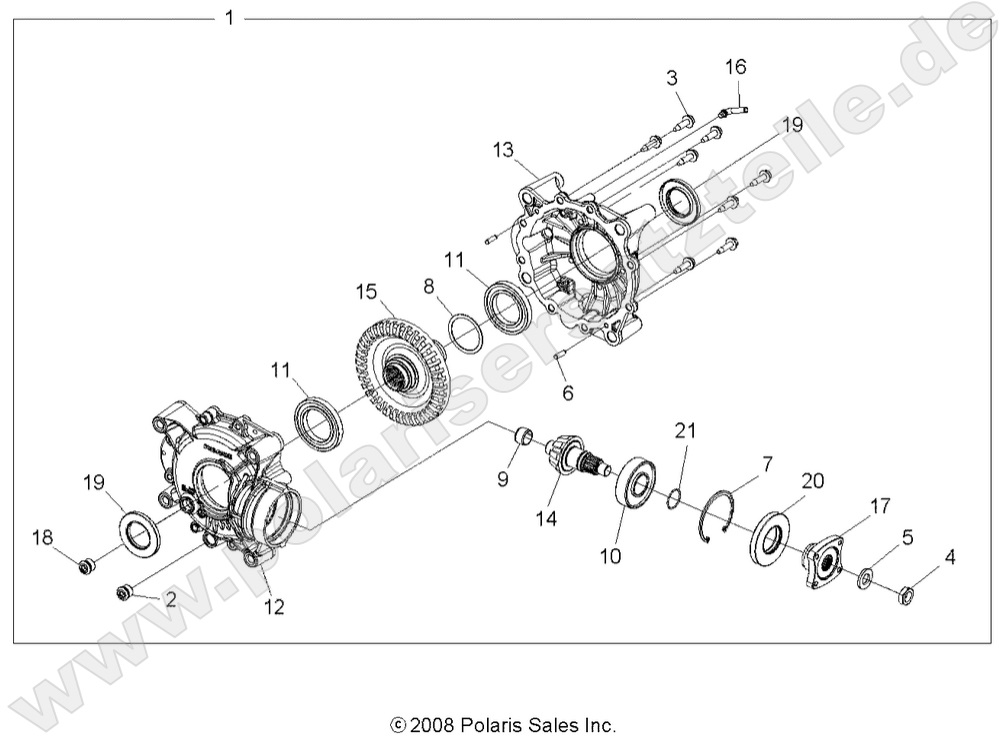 DRIVE TRAIN, REAR GEARCASE INTERNALS (Built 12/01/08 and Before) DRIVE TRAIN, REAR GEARCASE INTERNALS (Built 12/01/08 and Before)