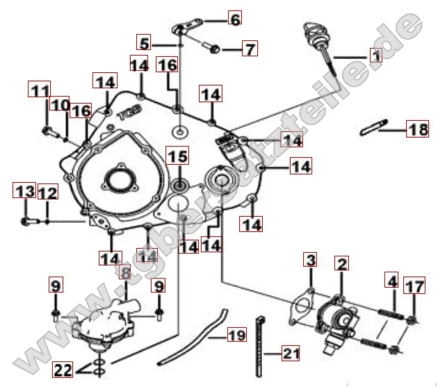 Motorgehäuseabdeckung 2