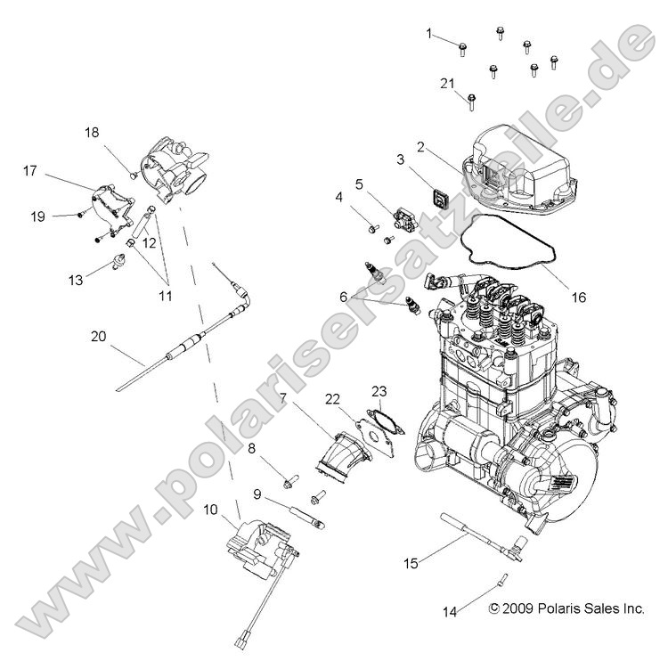 Engine, Throttle Body and Valve Cover