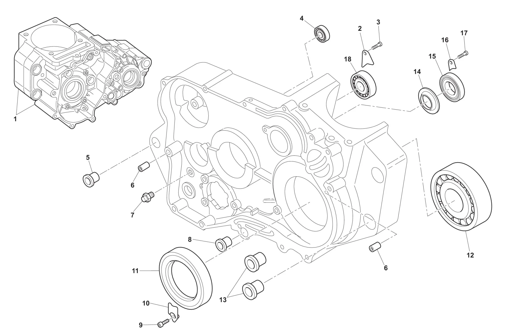 Motorgehäuse rechts