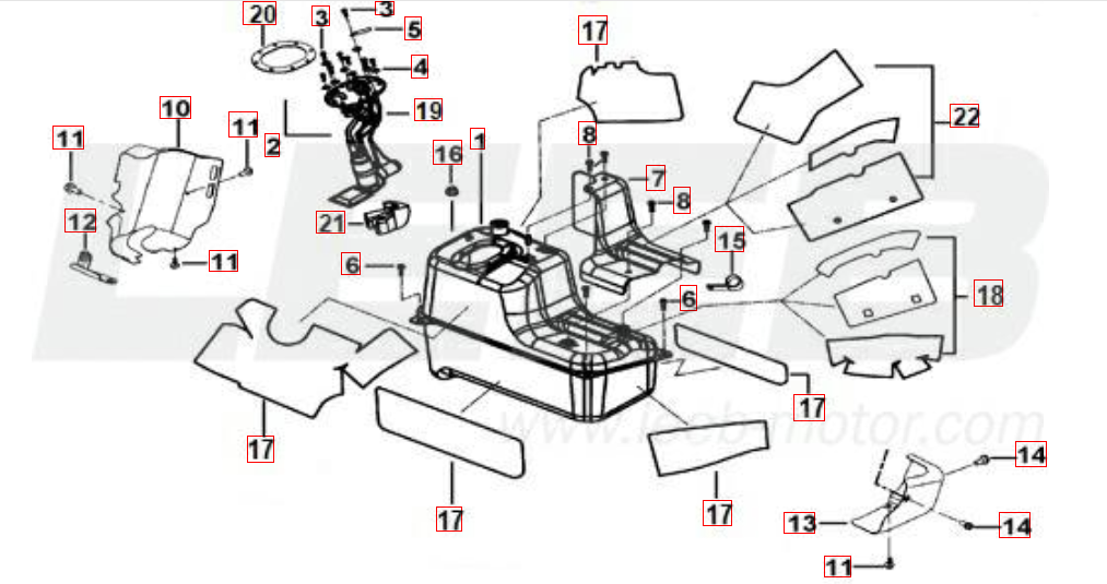 Hitzeschutz f. Krafftstofftank