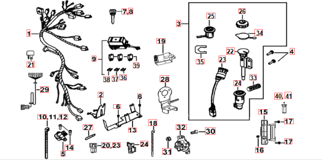 Kabelbaum - Schlosssatz