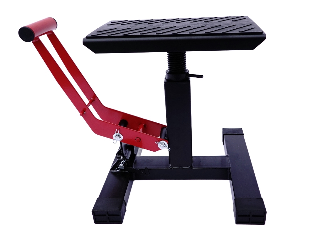 TMP Motocross & Enduro Hubständer Factory / MX Montageständer - schwarz-rot TMP Motocross & Enduro Hubständer Factory / MX Montageständer - schwarz-rot