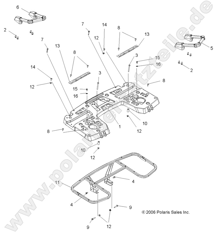 BODY, REAR RACK ASM. BODY, REAR RACK ASM.