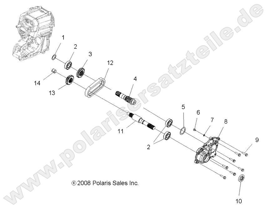DRIVE TRAIN, MAIN GEARCASE OUTPUT SHAFT DRIVE TRAIN, MAIN GEARCASE OUTPUT SHAFT