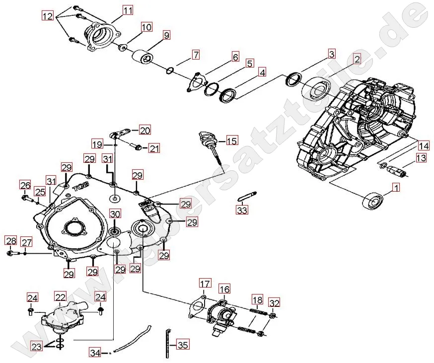 Wasserpumpe - Tachoantrieb