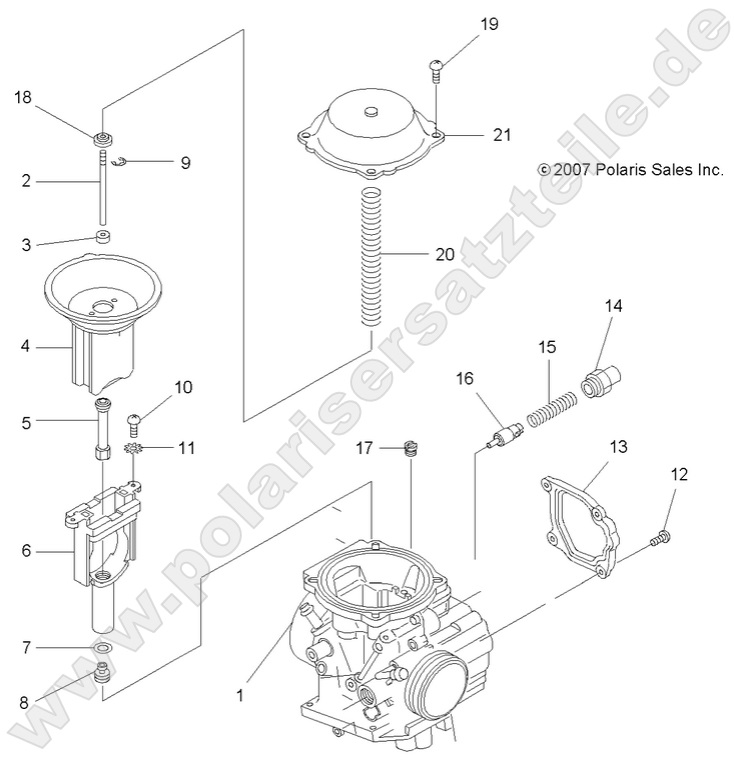 ENGINE, CARBURETOR UPPER