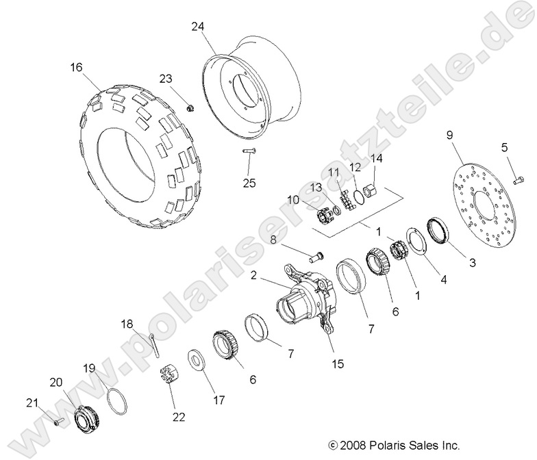 WHEEL, FRONT WHEEL, FRONT