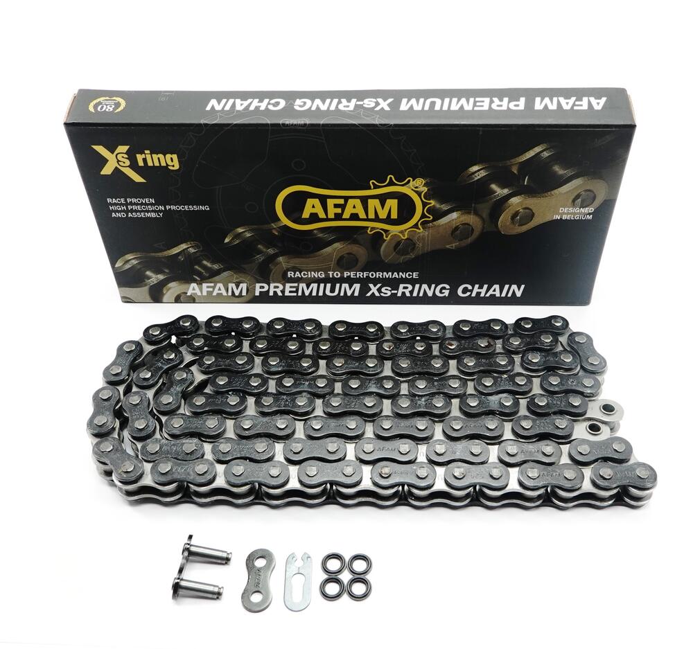AFAM_Kette_XRR3_K_520_XS_Ring_schwarz___118_Glieder___Clip_Schloss_9735___A520XRR3_K_120L AFAM Kette XRR3-K 520 XS-Ring schwarz - 120 Glieder - Clip Schloss / Enduro
