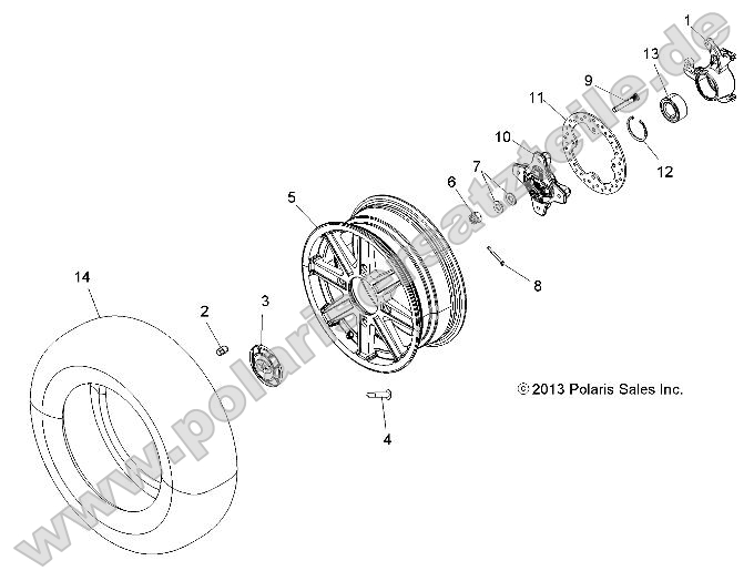 Wheels, Front and Hub (A16SVS95CM) Wheels, Front and Hub (A16SVS95CM)