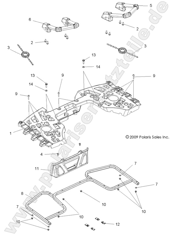 BODY, REAR RACK ASM. BODY, REAR RACK ASM.