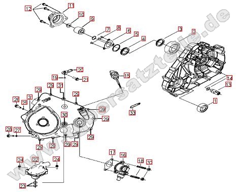 Wasserpumpe-Handstartereingriffsrad-Tachoantrieb