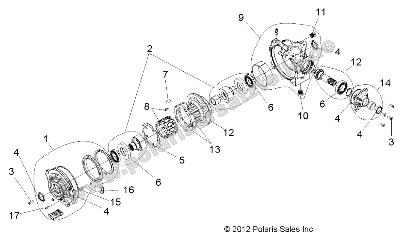 Drive Train, Front Gearcase Internals Drive Train, Front Gearcase Internals