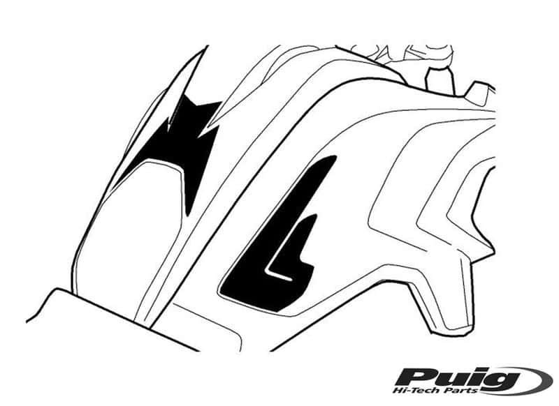 PUIG TANK PAD + SEITENTEILE BMW R1200GS 13-16' CARBON - 8434C