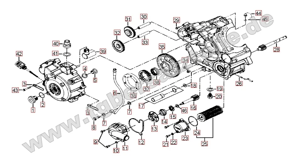 Motorgehäuse rechts Motorgehäuse rechts