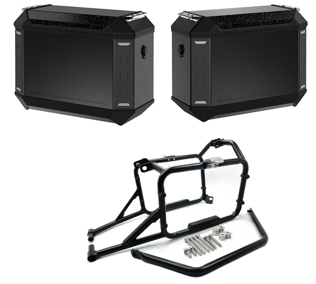 Furchtlos RANGER Seitenkofferträger inkl. ADV Seitenkoffer Set anthrazit - Triumph Tiger 1200 GT Explorer 2022-24