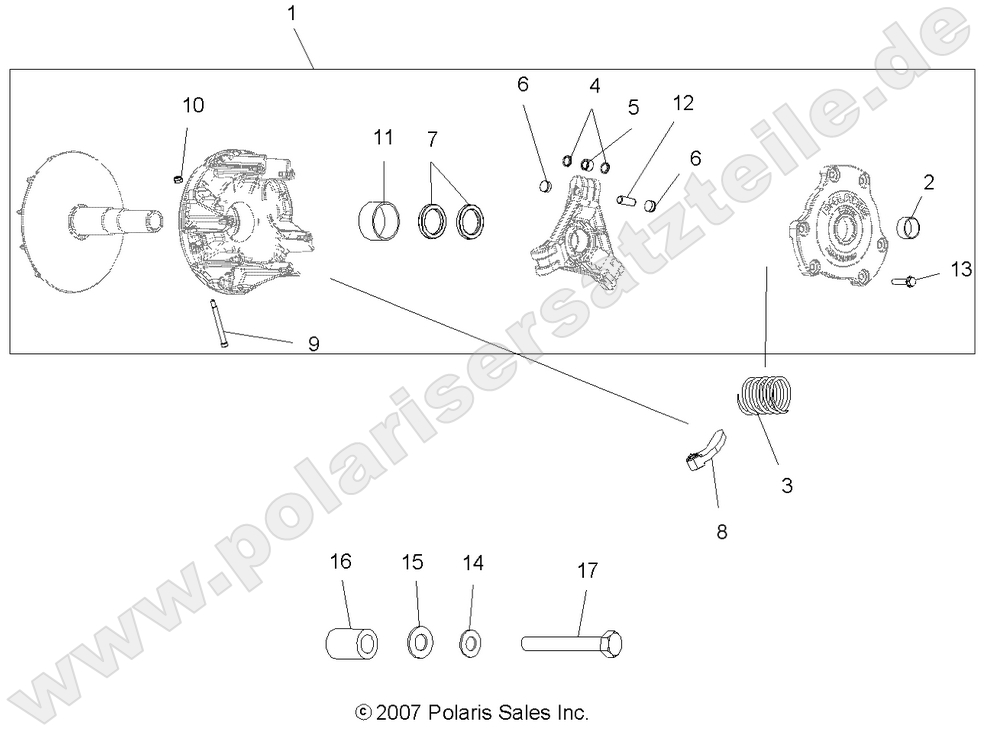 DRIVE TRAIN, PRIMARY CLUTCH DRIVE TRAIN, PRIMARY CLUTCH