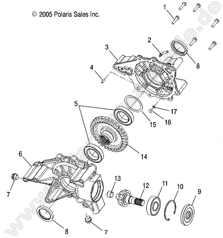 DRIVE TRAIN, REAR GEARCASE INTERNALS DRIVE TRAIN, REAR GEARCASE INTERNALS
