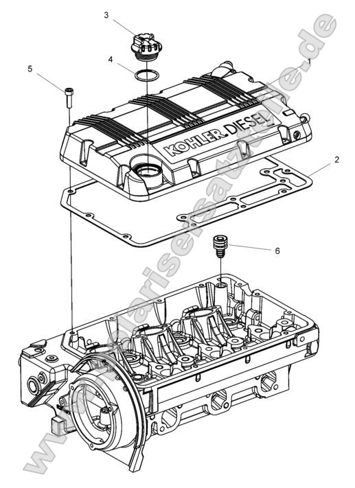 Engine, Rocker Arms Cover and Oil Filler Engine, Rocker Arms Cover and Oil Filler