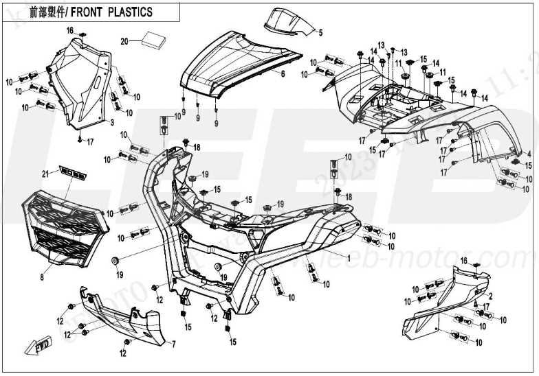 Verkleidung vorne schwarz
