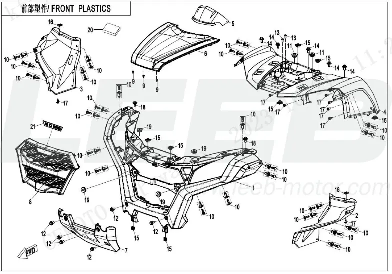 Verkleidung vorne schwarz