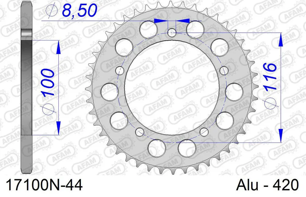 AFAM Kettensatz Aluminium 420 R1-G 13x44 - Suzuki RM 60 2003-04 - 01503800