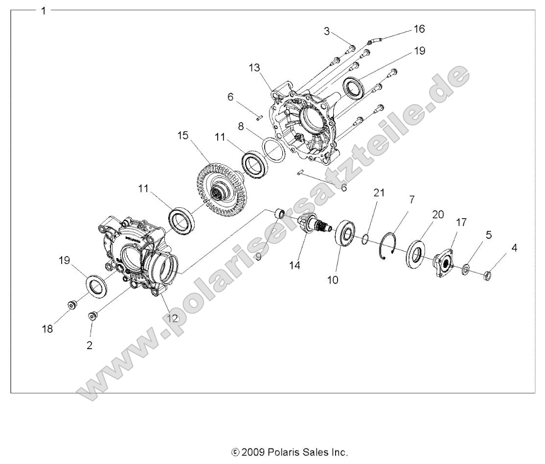 Drive Train, Rear Gearcase Internals Drive Train, Rear Gearcase Internals