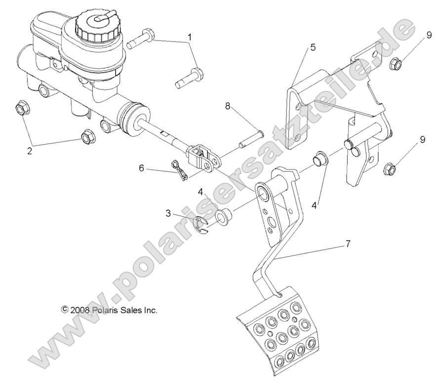 Brakes, Pedal and Master Cylinder Mounting