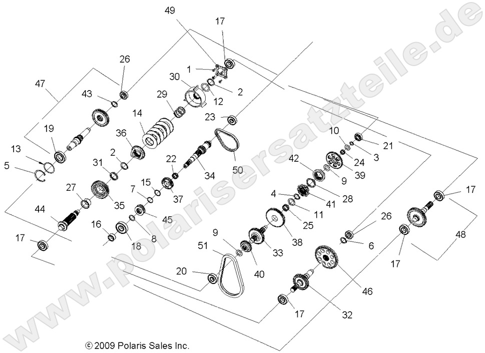 DRIVE TRAIN, MAIN GEARCASE INTERNALS DRIVE TRAIN, MAIN GEARCASE INTERNALS