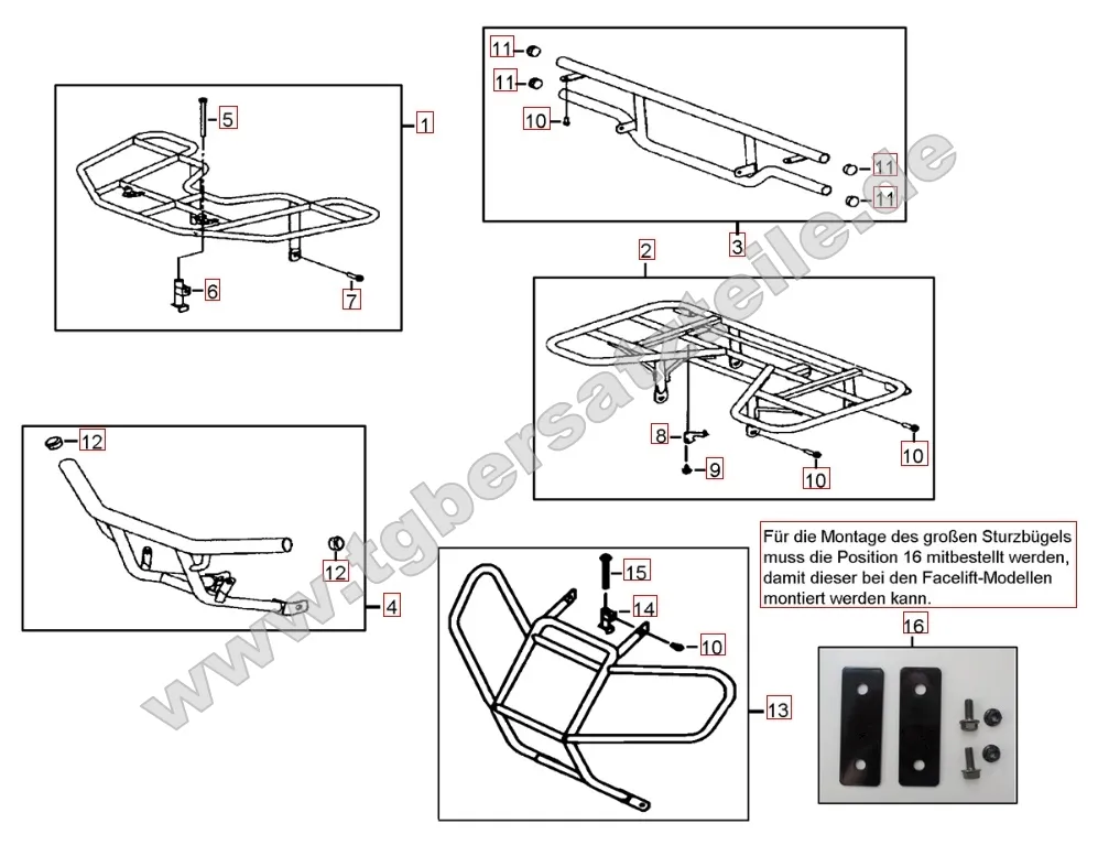 Gepäckträger vorne und hinten