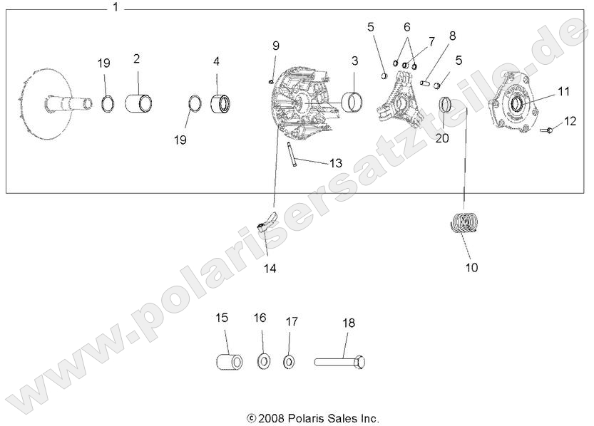 DRIVE TRAIN, PRIMARY CLUTCH