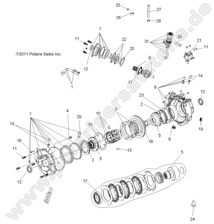 DRIVE TRAIN, FRONT GEARCASE and MOUNTING