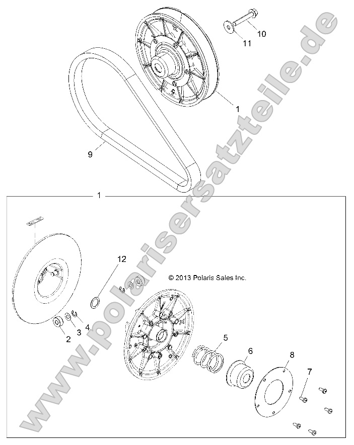 Drive Train, Secondary Clutch