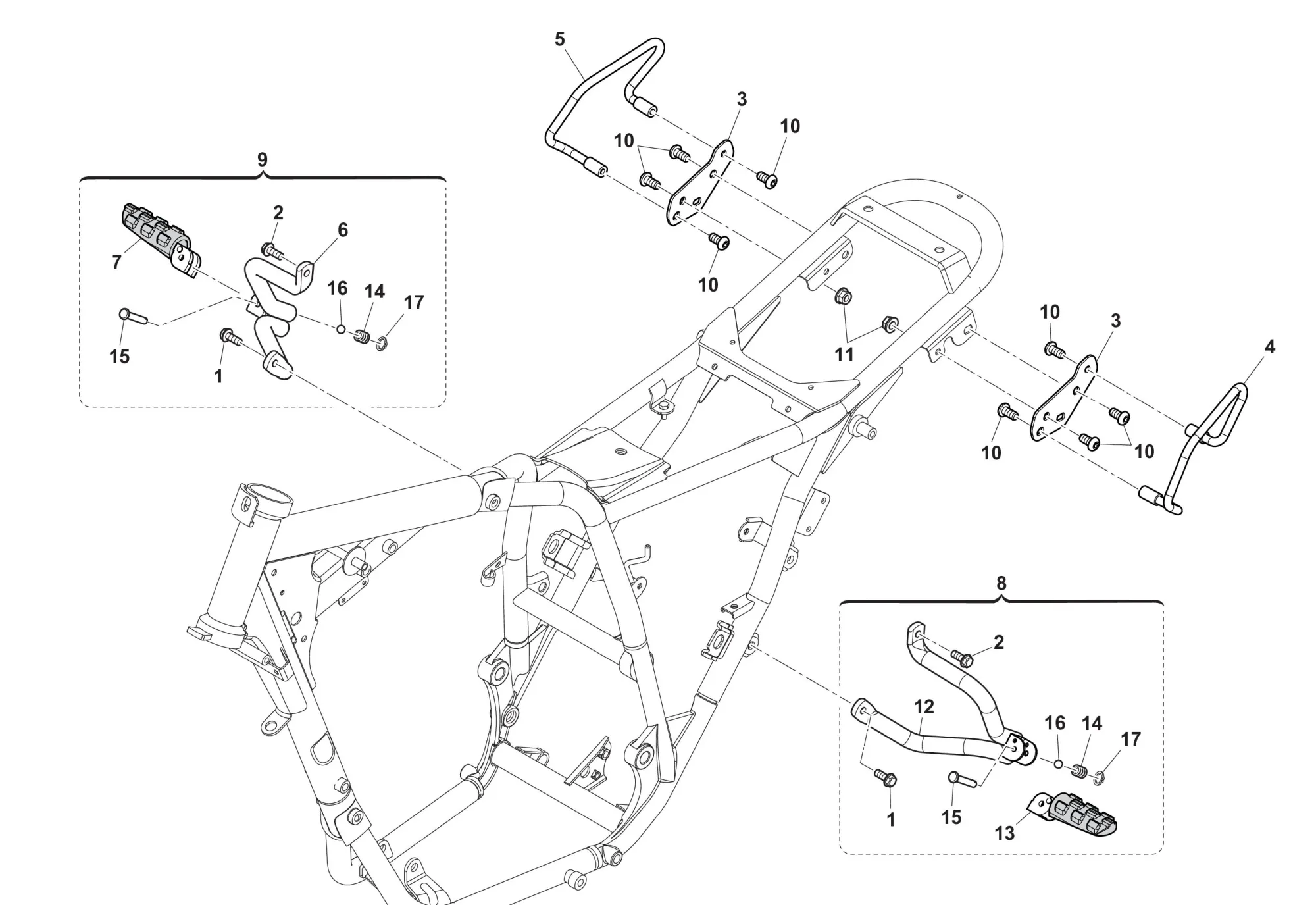 Fußraster hinten Fußraster hinten