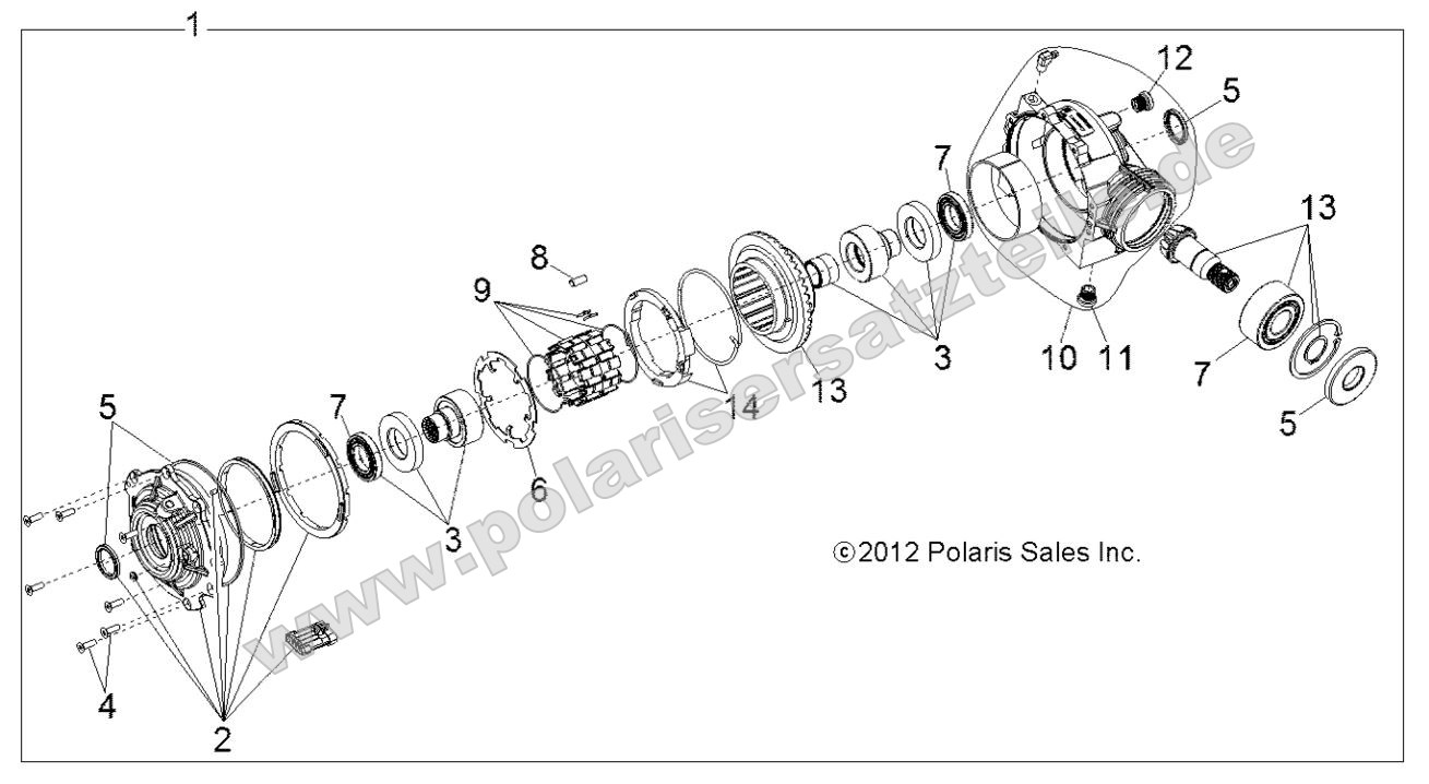 Drive Train, Front Gearcase Internals