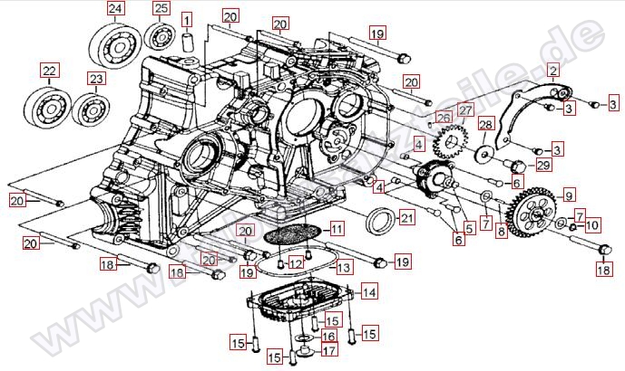 Motorgehäuse rechts