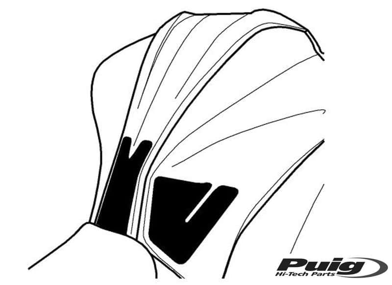 PUIG TANK PAD + SEITENTEILE KAWASAKI Z1000 14-17' - 8436C