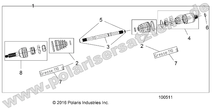 Drive Train, Rear Half Shaft Drive Train, Rear Half Shaft
