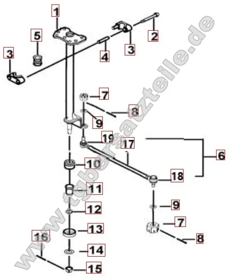 Lenksäule - Spurstange