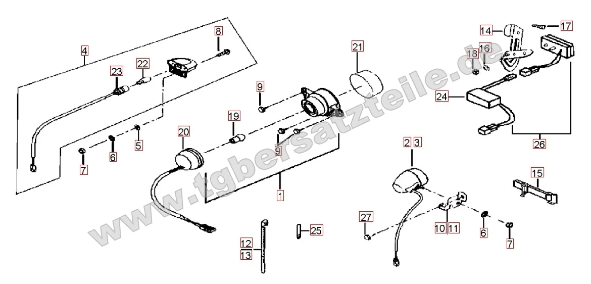 Rücklicht - Blinker hinten Rücklicht - Blinker hinten