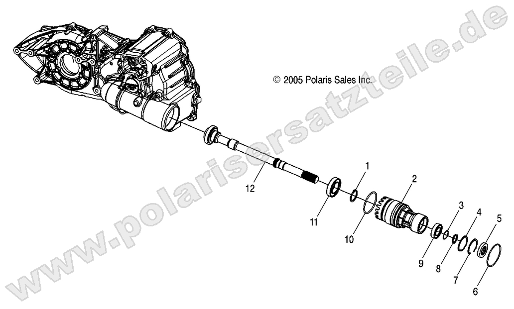TRANSMISSION, OUTPUT SHAFT, FRONT