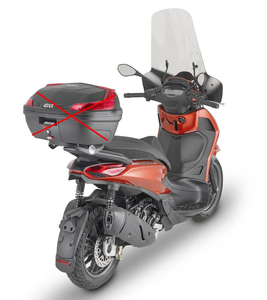 Givi Topcaseträger für Monolock Koffer - Piaggio Beverly HPE 300 2020-22 / 400 2021-22