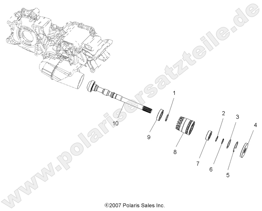 DRIVE TRAIN, MAIN GEARCASE OUTPUT SHAFT DRIVE TRAIN, MAIN GEARCASE OUTPUT SHAFT