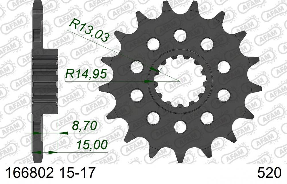 AFAM_Racing_Ritzel___Kettenrad_vorne___520___166802 AFAM Racing Ritzel / Kettenrad vorne - 520 - 166802