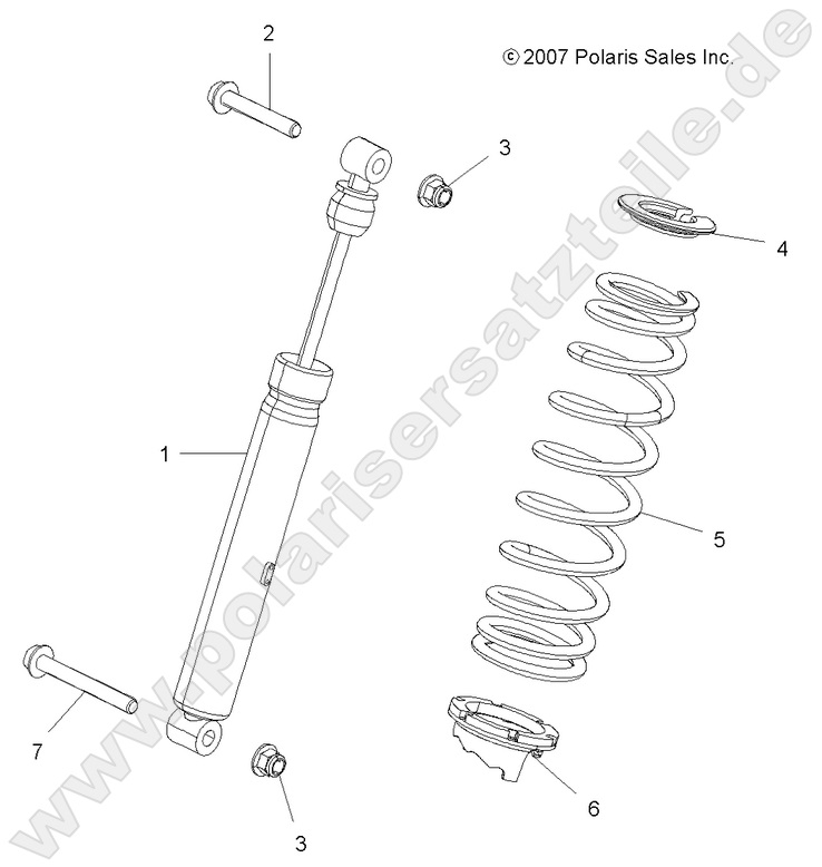 SUSPENSION, SHOCK, REAR SUSPENSION, SHOCK, REAR
