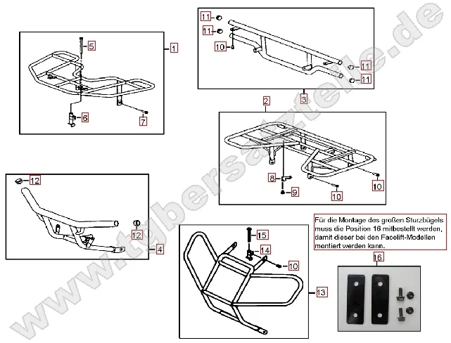 Gepäckträger vo. und hi.