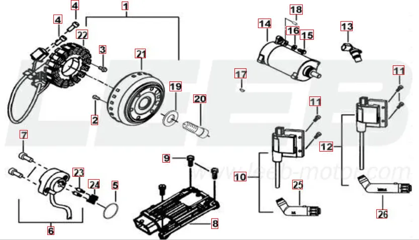 Lichtmaschine- Anlasser Lichtmaschine- Anlasser