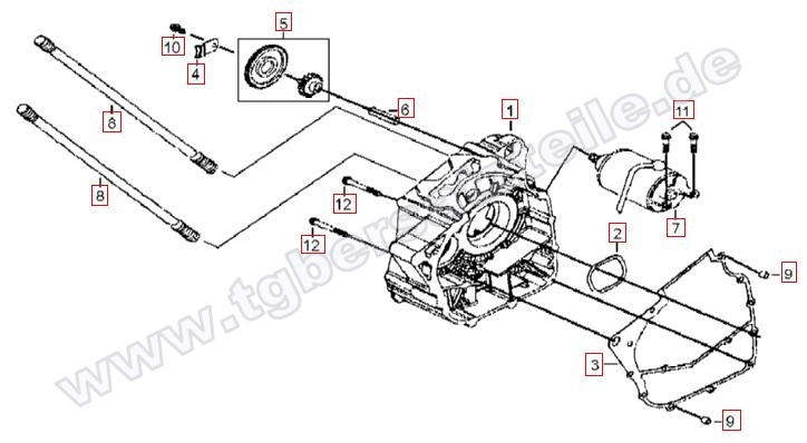 Motorgehäuse rechts