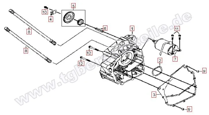 Motorgehäuse rechts