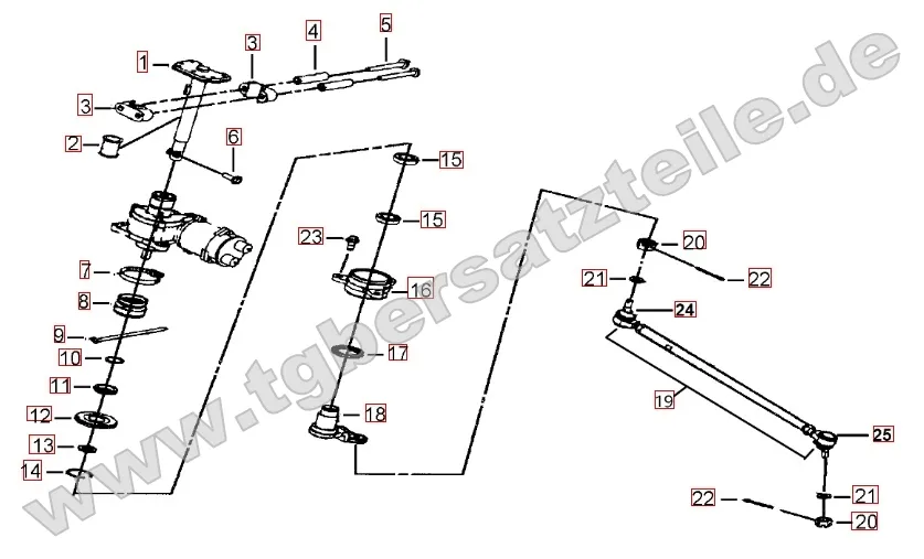 Lenksäule - Spurstange